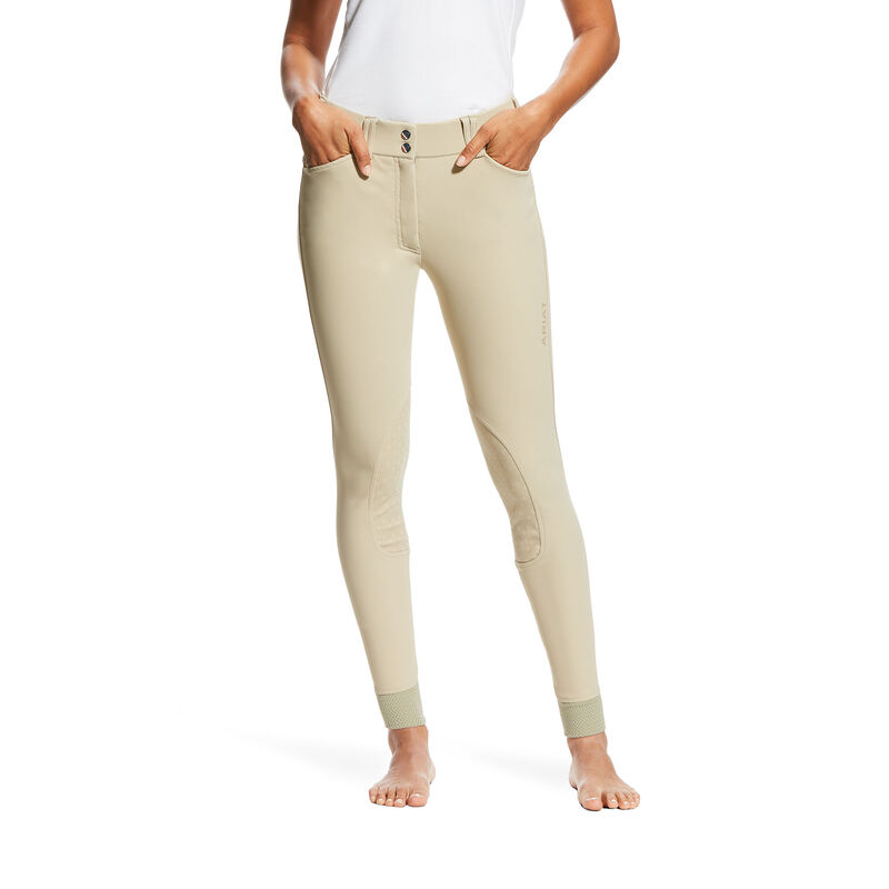 Ariat English: Tri Factor Grip Knee Patch Breech Leggings Mujer - Marrones (JVUEW4136)